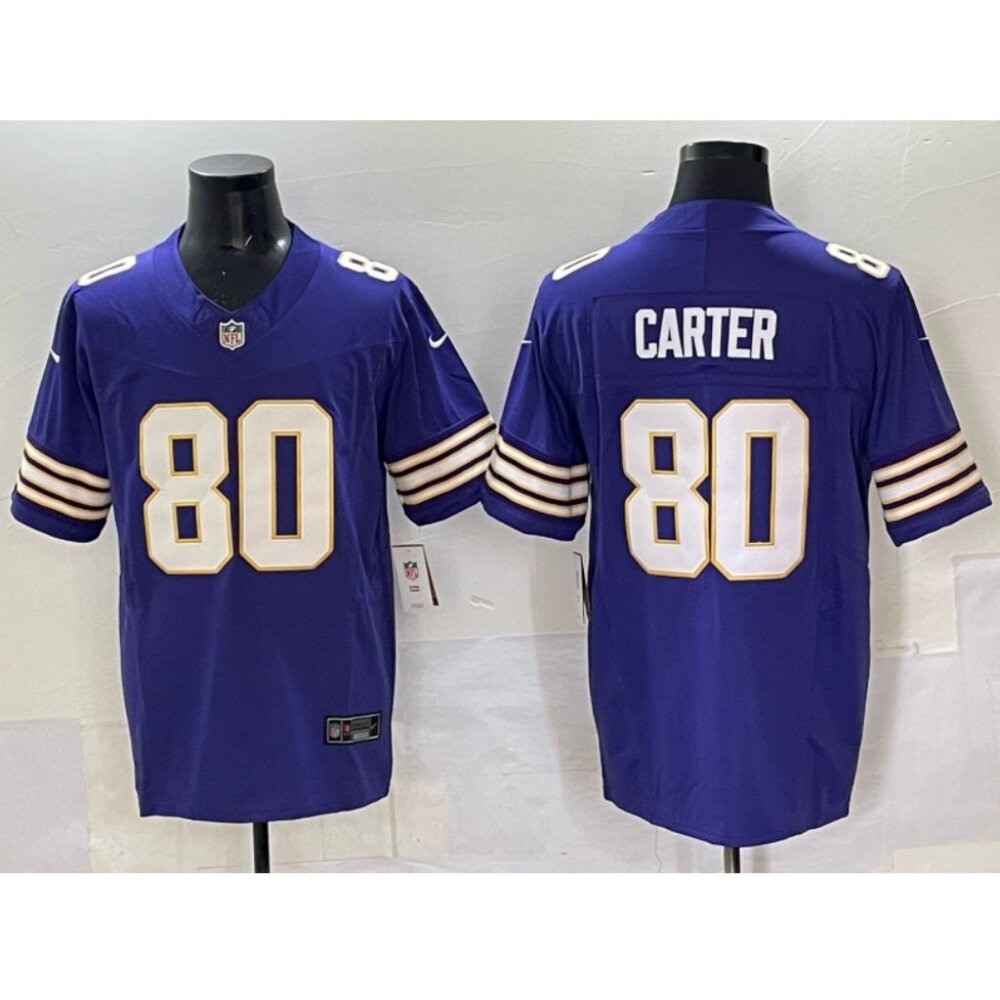 Can Select Mens Youths  Cris Carter Purple Stitched Jersey Vapor
